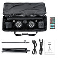 Tasche Dj Licht Set mit Stativ und Fernbedienung LED PAR + Derby DJ Lichteffekte