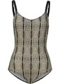 Shape Badeanzug mit leichter Formkraft Gr. 44 Schwarz Beige Damen Bademode Neu