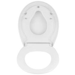 Absenkautomatik Toilettendeckel mit Kindersitz WC-Sitz Toilettensitz O-Form Weiß
