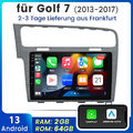 für VW Golf 7 10,1" Zoll Auto Radio DAB+ USB Bluetooth kabellos Apple Carplay