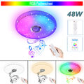 48W LED Deckenleuchte Licht Dimmbar mit Bluetooth Lautsprecher RGB Fernbedienung