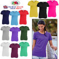 Original Fruit of the Loom T-Shirt Damen Kurzarm 3er oder 5er Pack T-Shirts UK