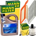 MANN INSPEKTIONSPAKET+5L ORIGINAL 5W-30 ÖL passend für OPEL COMBO TOUR 1.3 CDTI