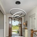 Led Dimmbar Pendelleuchte Esstisch 60W Hängeleuchte 3 Ringen Moderne Deckenlampe