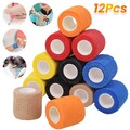 12x Elastische Binden Selbsthaftende Haftbandagen Fixierbinde Kohäsiv Verband