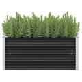 Garten-Hochbeet Anthrazit 100 X 40 X 45 Cm Verzinkter Stahl