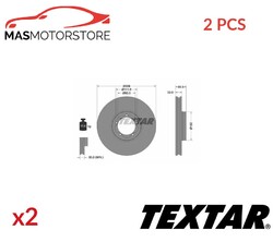 BREMSSCHEIBEN SATZ PAAR TEXTAR 92273003 2PCS A FÜR FORD TRANSIT,TRANSIT CUSTOM