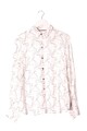 GERRY WEBER Hemd-Bluse Damen Gr. DE 40 pink-hellgrau Casual-Look