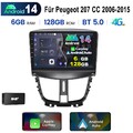 DAB+ Android Autoradio GPS Navi Für Peugeot 207 CC 2009-2013 WiFi Carplay 6+128G