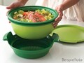 TUPPERWARE Micro Gourmet-Dampfgarer für Mikrowelle - grün, neu
