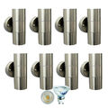 LED Außen-Wandleuchte BORNHOLM Up od. Up & down Edelstahl GU10 Wand-Strahler 7W