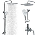 Chrom Duschsystem Regendusche Duschset mit Handbrause Duscharmatur Dusche Kopf