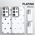 Hülle Für Samsung S24 Ultra S23 FE S22 A15 A55 A35 Herz Schutz Klar Case Bumper