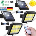 1/2ER 160 LED Solarleuchte Mit Bewegungsmelder Solarlampe Außen Fluter Strahler