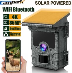 Campark WLAN Wildkamera 4K 85MP Solar Powered Jagdkamera Überwachungskamera