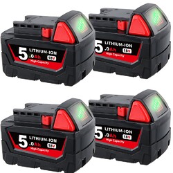 2x Original Akku Für Milwaukee M18 M18B5 18V XC 5.0Ah 12.0Ah Li-Ion 48-11-1860