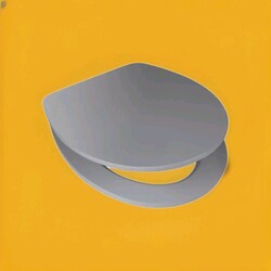 baliv WC-Sitz Tonda mit Absenkautomatik MDF Holzkern Grau Toilettensitzdeckel 