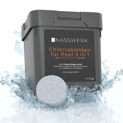 Chlor-Tabletten für Pool Multitabs 5 in 1 200G Chlor-Tabs Langzeit Reinigung 5kg