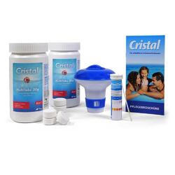 2x 1,0kg MultiTabs Chlor 5 in 1 (20 g), Chlordosierer + Teststreifen von Cristal