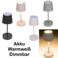 Dimmbare Touch Tischlampe Akku warmweiß 6-18 Std Tischleuchte LED Kabellos Lampe