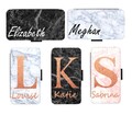 Personalisierter Name Geldbörse Handyhülle für Samsung S A 15 Abdeckung MARMOR