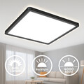 LED Deckenlampe Panel indirekt ultraflach Deckenleuchte Wohnzimmer Flur schwarz