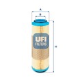 UFI 27.593.00 Luftfilter passend für MERCEDES-BENZ A-Klasse (W168) VANEO (414)