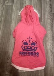 Hundepullover / Hundemantel mit Kapuze "Freedogs" pink Gr. XXL NEU 
