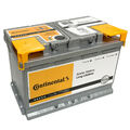 Autobatterie Continental 12V 80Ah 750A Starterbatterie Batterie 72Ah 74Ah 75Ah 