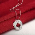 925 Silber Flügel Glücksbringer Engelsrufer Engel Herz Anhänger Schutzengel