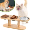 Erhöhter Katzennapf mit Ständer Futternapf & Wasserschale Katze Futterstation