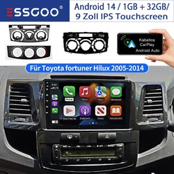 9" Autoradio 1+32GB Für Toyota Hilux 2005-2014 Android 14 CarPlay GPS Navi BT FM