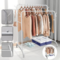 Metall Garderobenständer Kleiderständer Aus Metall 2 Kleiderstangen Weiss 1pc