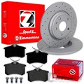 ZIMMERMANN SPORT-BREMSSCHEIBEN 245mm + BELÄGE HINTEN für VW PASSAT 3B AUDI A6 C5
