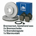 ATE Bremsensatz Bremsscheiben & Bremsbeläge & Warnkontakt  Vorne für BMW