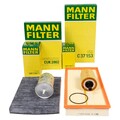 MANN Filterset 4-tlg für VW GOLF 4 BORA NEW BEETLE TT 2.3 V5 + 2.8 VR6 + 3.2 R32
