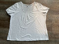 Sheego Damen T-Shirt - Gr. 48/50 - weiß - Wie NEU