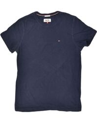 Tommy hilfiger Herren-T-Shirt Top Medium marineblau Baumwolle AJ01