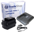 Set: Ni-MH Akku 24V 3000mAh + Schnellladegerät 24V für Dewalt DC222KA DC222KB