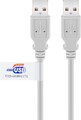 Goobay 50798 USB 2.0 Hi-Speed Kabel mit USB Zertifikat, Grau, 5 m - USB 2.0-Stec
