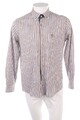 CLAUDIO CAMPIONE gestreiftes Button-down-Hemd M Braun