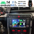 Für Audi A4 8E 8H B6 B7 2000-2009 Android14 Autoradio GPS Navi WIFI BT 64G RDS
