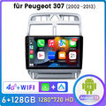 6+128G Android 13 Autoradio Für Peugeot 307 SW CC 2002-2013 Navi GPS SWC DAB RDS