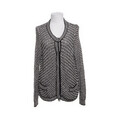 Peter Hahn, Strickjacke, Damen, Größe: 42, Schwarz/Weiß/Grau, Baumwolle #udt