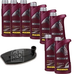 8 L MANNOL Getriebeöl Dexron VI FEBI Getriebeölfilter für Mercedes-Benz