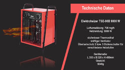 Heizlüfter Elektroheizer Schnellheizer Heizgerät Bauheizer 2kW 5kW 9kW 15kW