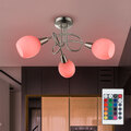 Deckenleuchte Deckenlampe Wohnzimmerleuchte Glas LED Fernbedienung dimmbar RGB 