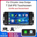 DAB+ Autoradio Android14 4+64G Carplay GPS RDS BT Kam Für Jeep DODGE Chrysler FM