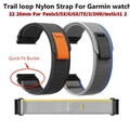 Trail Loop Nylon Armband für Garmin Fenix 7 7X 6X 6 Pro 5 5X Plus 3 3HR 945 Band