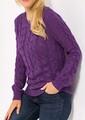 ICONIC by Marina Hoermanseder Pullover, 1/1 Arm Zopfmuster figurumspielend Gr.46